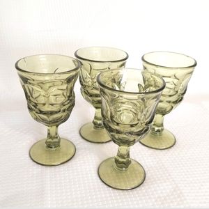 Vintage Fostoria Argus Thumbprint Cordial Glasses Liquor 5 oz Set of 4